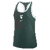 Nike Women'sâ Green Michigan State Spartans Primetime Racerback Tri-blend Tank Top In Green