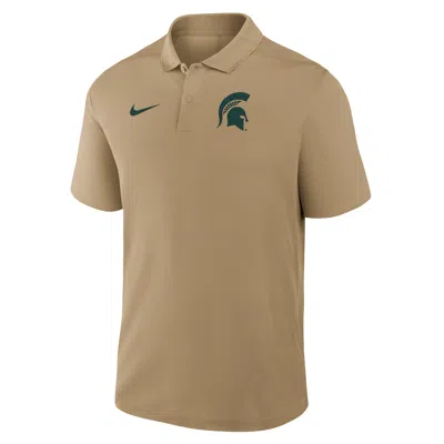 Nike Michigan State Primetime Victory Primary Logo  Men's Dri-fit College Polo In Brown