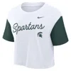 Nike Michigan State Script  Women's Dri-fit College Cropped T-shirt In Green