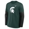 Nike Green Michigan State Spartans 2025 Sideline Coach Performance Long Sleeve T-shirt In Multi