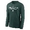 Nike Green Michigan State Spartans 2025 Sideline Performance Long Sleeve T-shirt In Green