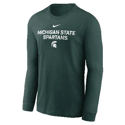 NIKE MICHIGAN STATE SIDELINE  MEN'S DRI-FIT COLLEGE LONG-SLEEVE T-SHIRT,1015855119