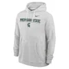 Nike Michigan State Sideline  Men's Dri-fit College Pullover Hoodie In White