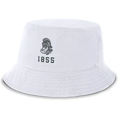 Nike Michigan State Spartans Legacy Apex  Unisex College Bucket Hat In White