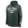Nike Michigan State Spartans Legacy Club Foundational  Men's College Pullover Hoodie In Green
