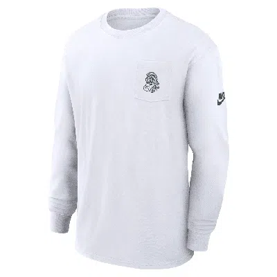 Nike Michigan State Spartans Legacy Max90 Pocket  Men's College Long-sleeve T-shirt In White