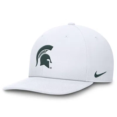 Nike Michigan State Spartans On-field Pro  Men's Dri-fit College Adjustable Hat In White