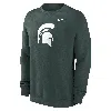 Nike Michigan State Spartans Primetime Evergreen Logo  Men's College Pullover Crew In Green