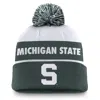 Nike Michigan State Spartans Primetime Peak  Unisex College Cuffed Pom Beanie In Green