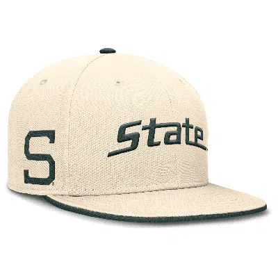 Nike Michigan State Spartans Primetime True  Men's Dri-fit College Fitted Hat In Brown