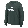 Nike Michigan State Spartans Primetime University Boxy  Women's College Long-sleeve T-shirt In Green