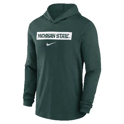 Nike Men's Green Michigan State Spartans Sideline Hoodie Performance Long Sleeve T-shirt