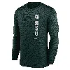 Nike Michigan State Spartans Sideline Velocity  Men's Dri-fit College Long-sleeve T-shirt In Green