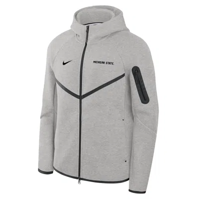 Nike Michigan State Tech Fleece  Men's College Full-zip Hooded Jacket In Gray