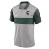 Nike Men's Gray/green Michigan State Spartans Vapor Performance Polo Shirt In Gray