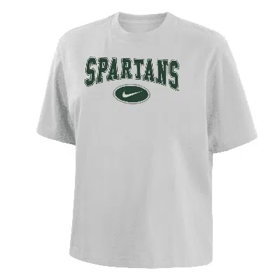 Nike Michigan State  Women's College Boxy T-shirt In White