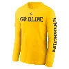 Nike Men's Michigan Wolverines Basketball Icon  College Long-sleeve T-shirt In Blue