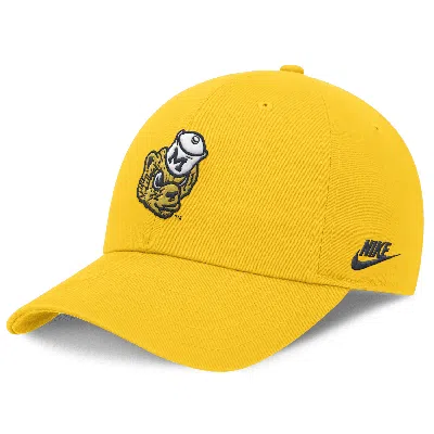 Nike Michigan Wolverines Legacy Club  Unisex Dri-fit College Adjustable Hat In Yellow