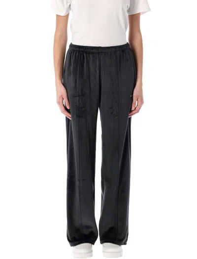 Nike Mid-rise Velour Track Pants In Black