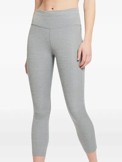 Nike Mid-rise Crop "grey" Running Leggings In 灰色