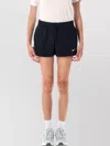 Nike Mid-rise Fleece Shorts Side Pockets In Black