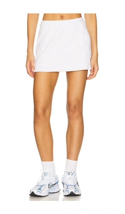 Nike Mid-rise French Terry Mini Skort In Gray