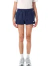 Nike Mid-rise Fleece Shorts Side Slits In Blue