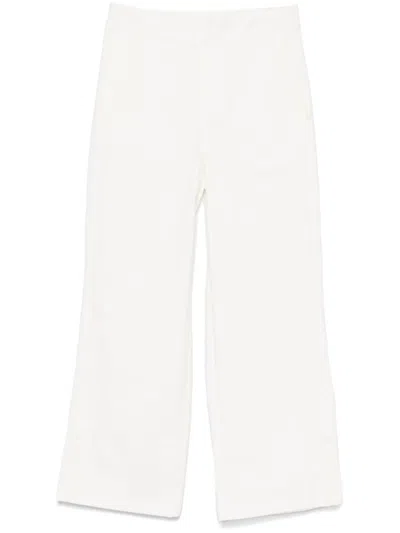 Nike Mid-rise Twill Trousers In White