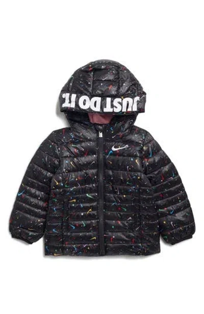 Nike Babies'  Mid Weight Puffer Jacket In Black