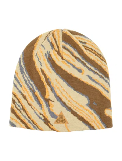 Nike Mid-length Knit Beanie Inspired By Natural Landscapes In Beige Parahute