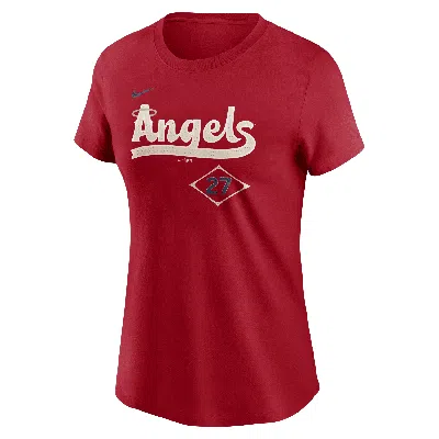 Nike Mike Trout Los Angeles Angels City Connect Fuse  Women's Mlb T-shirt In Red