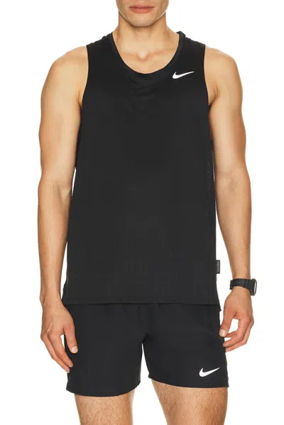 Nike Miler Dri-fit Running Tank Top In Black