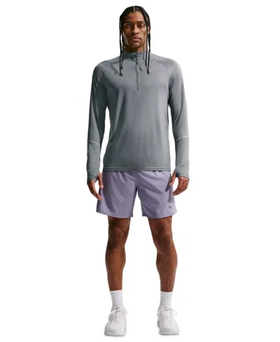 Nike Miler Men's Dri-fit Quarter-zip Running Top In Gray