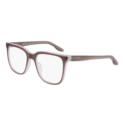 Nike Milky French Grey Laminate Mini Eyeglasses With Clear Demo Lenses In Multi