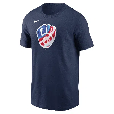 Nike Milwaukee Brewers Americana  Men's Mlb T-shirt In Blue