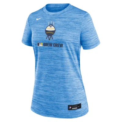 NIKE MILWAUKEE BREWERS AUTHENTIC COLLECTION CITY CONNECT VELOCITY  WOMEN'S DRI-FIT MLB T-SHIRT,1015813745