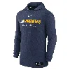 Nike Milwaukee Brewers Authentic Collection  Men's Dri-fit Mlb Pullover Hoodie In Black