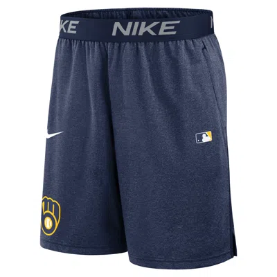 NIKE MILWAUKEE BREWERS AUTHENTIC COLLECTION  MEN'S DRI-FIT MLB SHORTS,1015854892