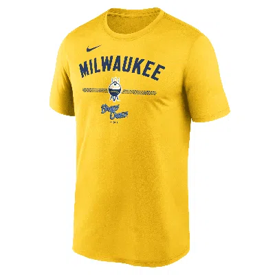 Nike Milwaukee Brewers City Connect Legend  Men's Dri-fit Mlb T-shirt In Yellow