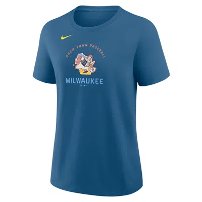 Nike Milwaukee Brewers City Connect  Women's Mlb T-shirt In Blue