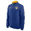 Nike Men's Royal Milwaukee Brewers Cooperstown Collection Fleece Half-zip Pullover Sweatshirt