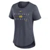NIKE MILWAUKEE BREWERS KNOCKOUT TEAM STACK  WOMEN'S MLB T-SHIRT,1015595016