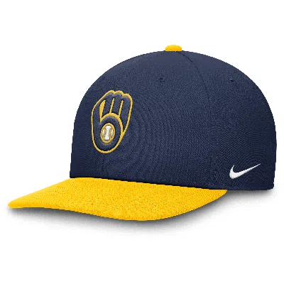 NIKE MILWAUKEE BREWERS PRO  MEN'S DRI-FIT MLB ADJUSTABLE HAT,1015717785