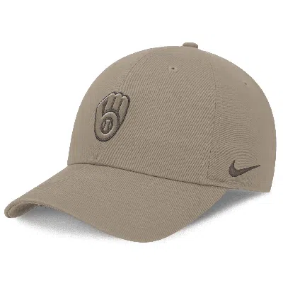 Nike Milwaukee Brewers Statement Club  Men's Mlb Adjustable Hat In Neutral