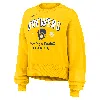 Nike Gold Milwaukee Brewers Oversized High Hip Pullover Sweatshirt In Yellow