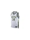 Nike Giannis Antetokounmpo Bucks Association Edition 2020  Nba Swingman Jersey In 白色