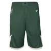 Nike Kids' Big Boys  Hunter Green Milwaukee Bucks Icon Edition Mesh Performance Swingman Shorts