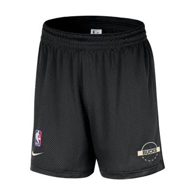 Nike Milwaukee Bucks  Men's Nba Mesh Shorts In Black