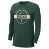 Nike Milwaukee Bucks  Men's Nba Practice Long-sleeve T-shirt In Green