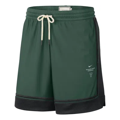 Nike Milwaukee Bucks Standard Issue 6"" Shorts 'fir Black' In Green